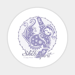 Sloth Spirit / lilac_white [mr.Lenny Friends] Magnet